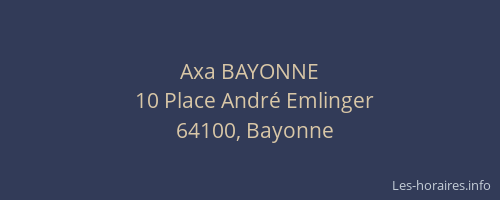 Axa BAYONNE