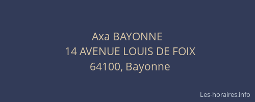 Axa BAYONNE