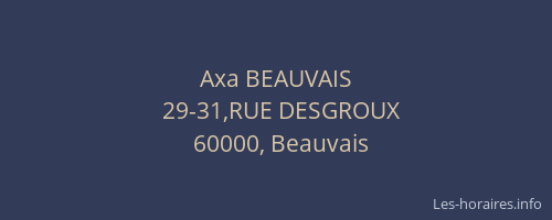 Axa BEAUVAIS