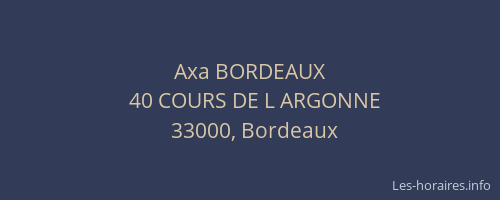 Axa BORDEAUX