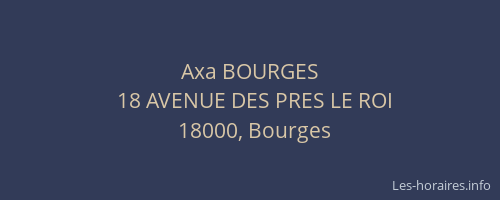 Axa BOURGES