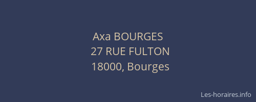 Axa BOURGES