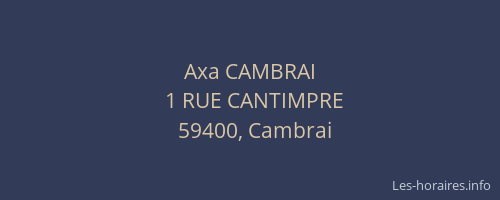 Axa CAMBRAI