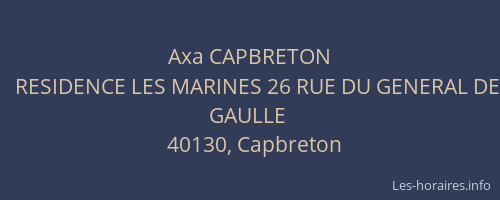 Axa CAPBRETON