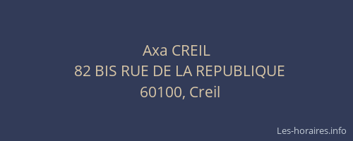 Axa CREIL