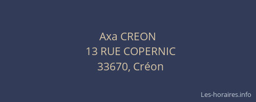 Axa CREON