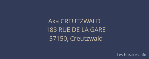 Axa CREUTZWALD
