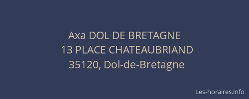 Axa DOL DE BRETAGNE