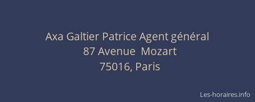 Axa Galtier Patrice Agent général