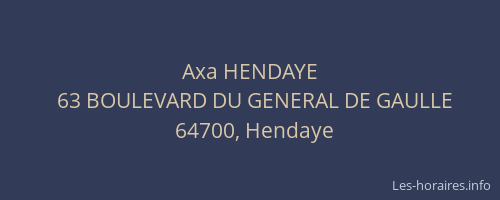 Axa HENDAYE