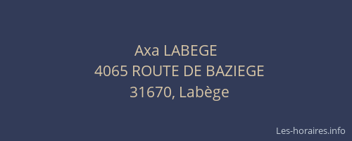 Axa LABEGE