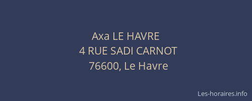 Axa LE HAVRE