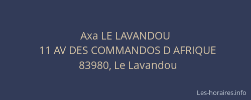 Axa LE LAVANDOU