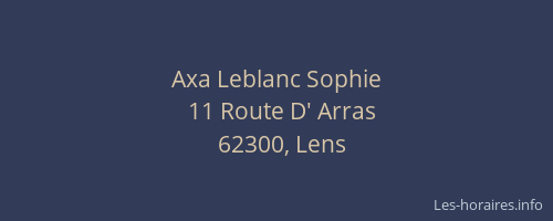 Axa Leblanc Sophie