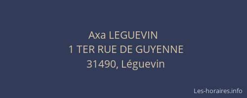 Axa LEGUEVIN