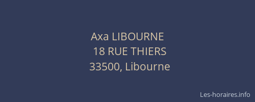 Axa LIBOURNE