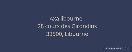 Axa libourne