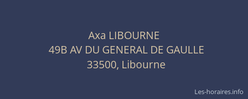 Axa LIBOURNE