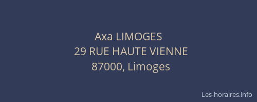 Axa LIMOGES