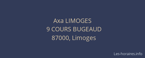 Axa LIMOGES