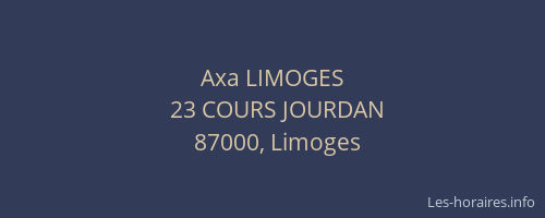 Axa LIMOGES