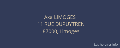 Axa LIMOGES