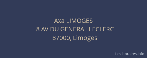 Axa LIMOGES