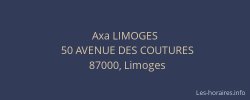 Axa LIMOGES