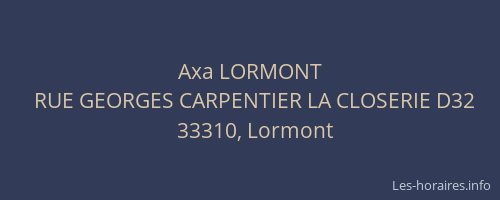 Axa LORMONT