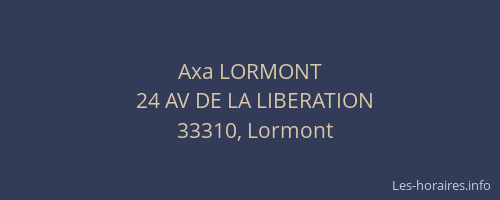 Axa LORMONT