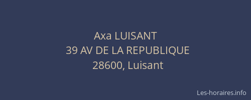 Axa LUISANT