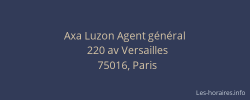 Axa Luzon Agent général