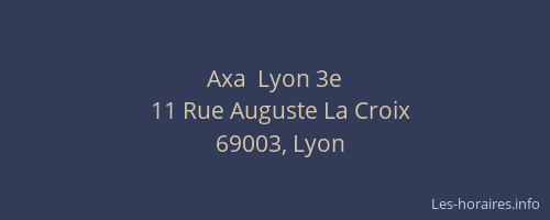 Axa  Lyon 3e