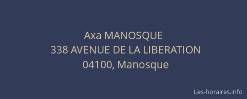 Axa MANOSQUE