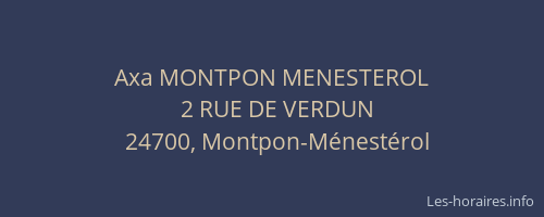 Axa MONTPON MENESTEROL