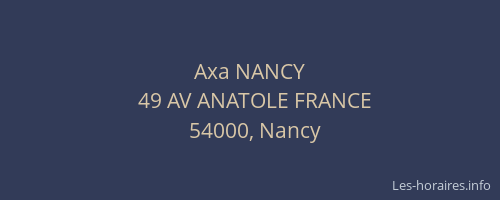 Axa NANCY