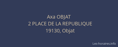 Axa OBJAT