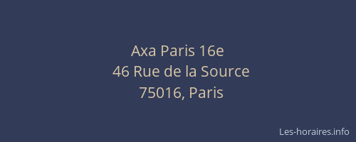 Axa Paris 16e