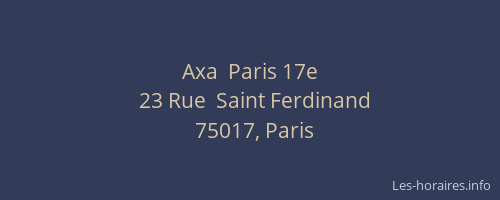 Axa  Paris 17e