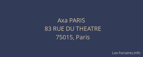 Axa PARIS