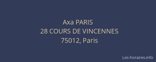 Axa PARIS