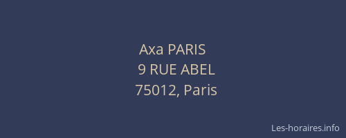 Axa PARIS