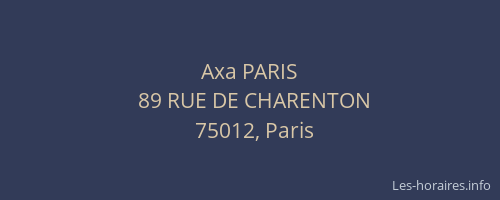 Axa PARIS