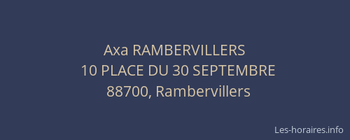 Axa RAMBERVILLERS