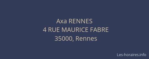 Axa RENNES