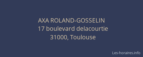 AXA ROLAND-GOSSELIN