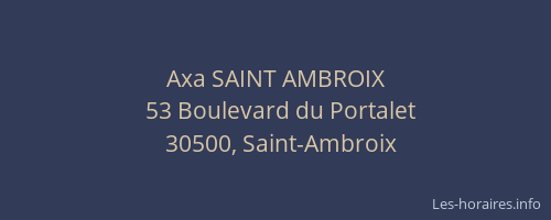 Axa SAINT AMBROIX