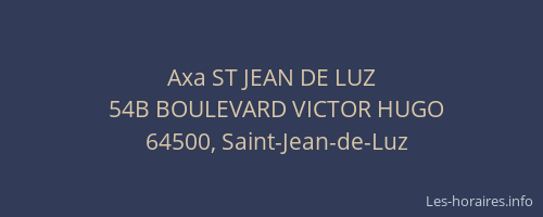 Axa ST JEAN DE LUZ