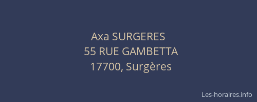 Axa SURGERES