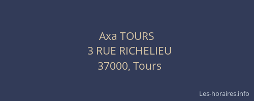 Axa TOURS